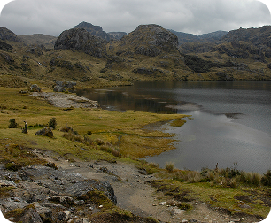 Highland lake in Ecuador